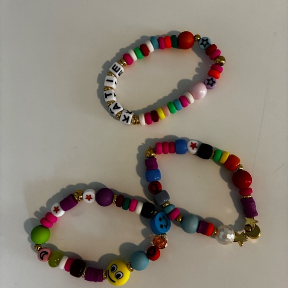 Stretchy Preppy Colorful Bracelets, Pack of 3 - Picture 2 of 3